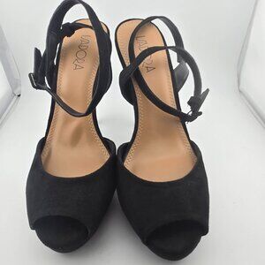 Isadora “Rylee” Ankle-Strap Heels – Black – Women’s Size 9